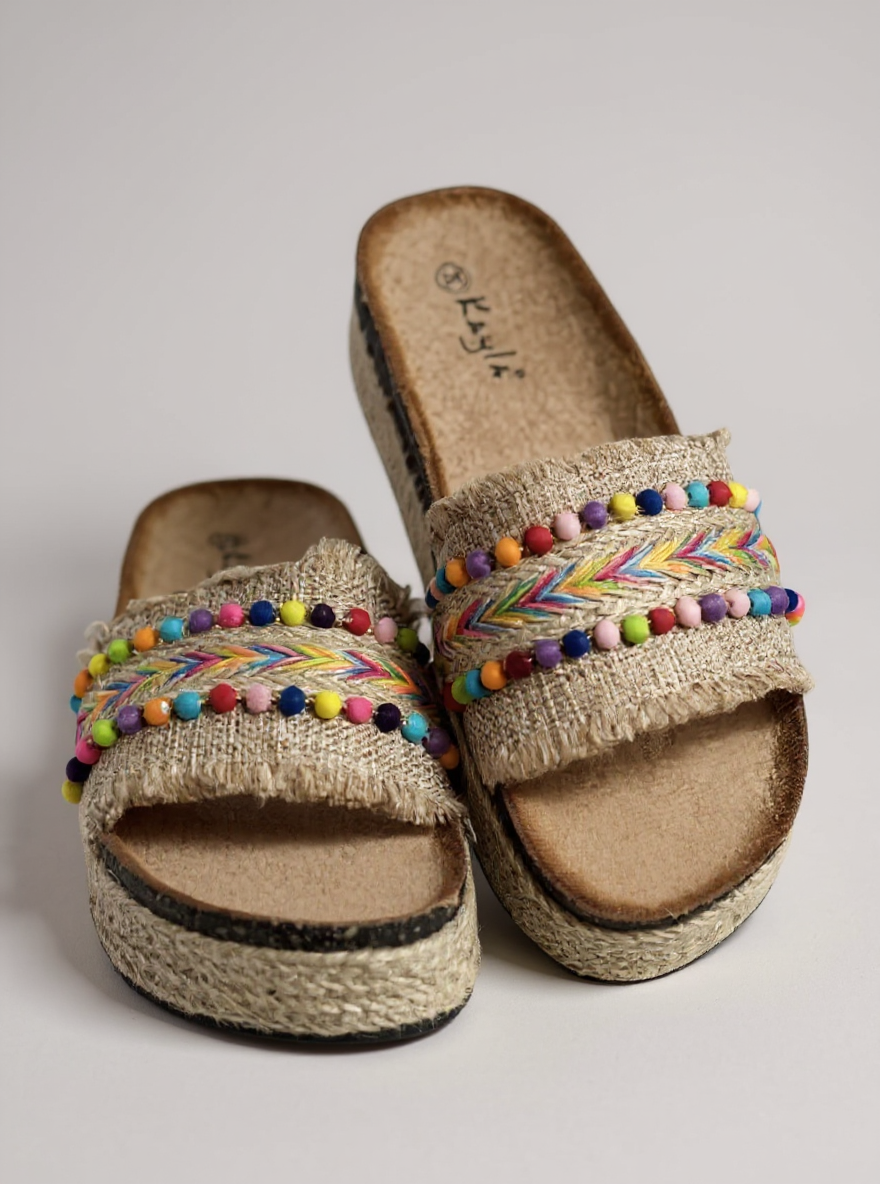 BOHO Ibiza natural Slippers