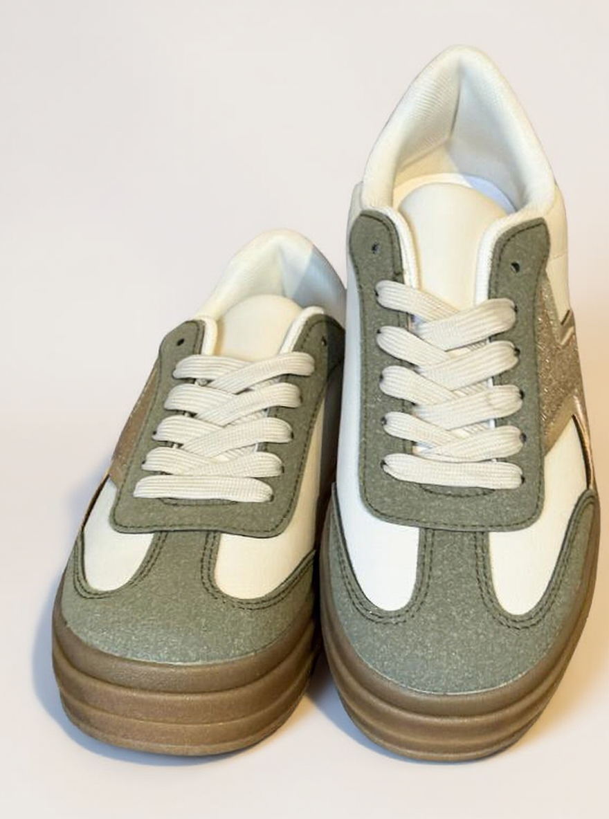 Trendy Groene Sneaker