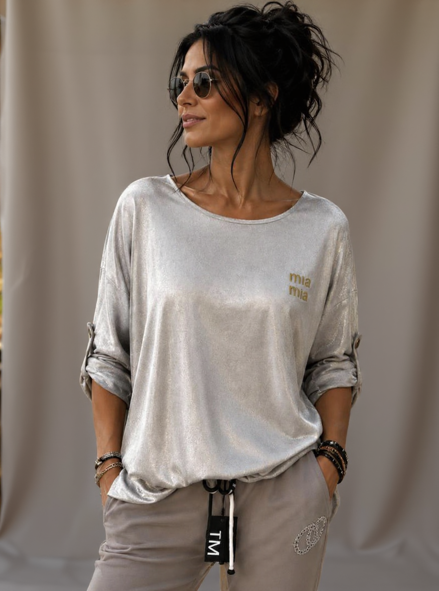 MIJA MIJA WAX SHIMMER SHIRT One size (tot 44)