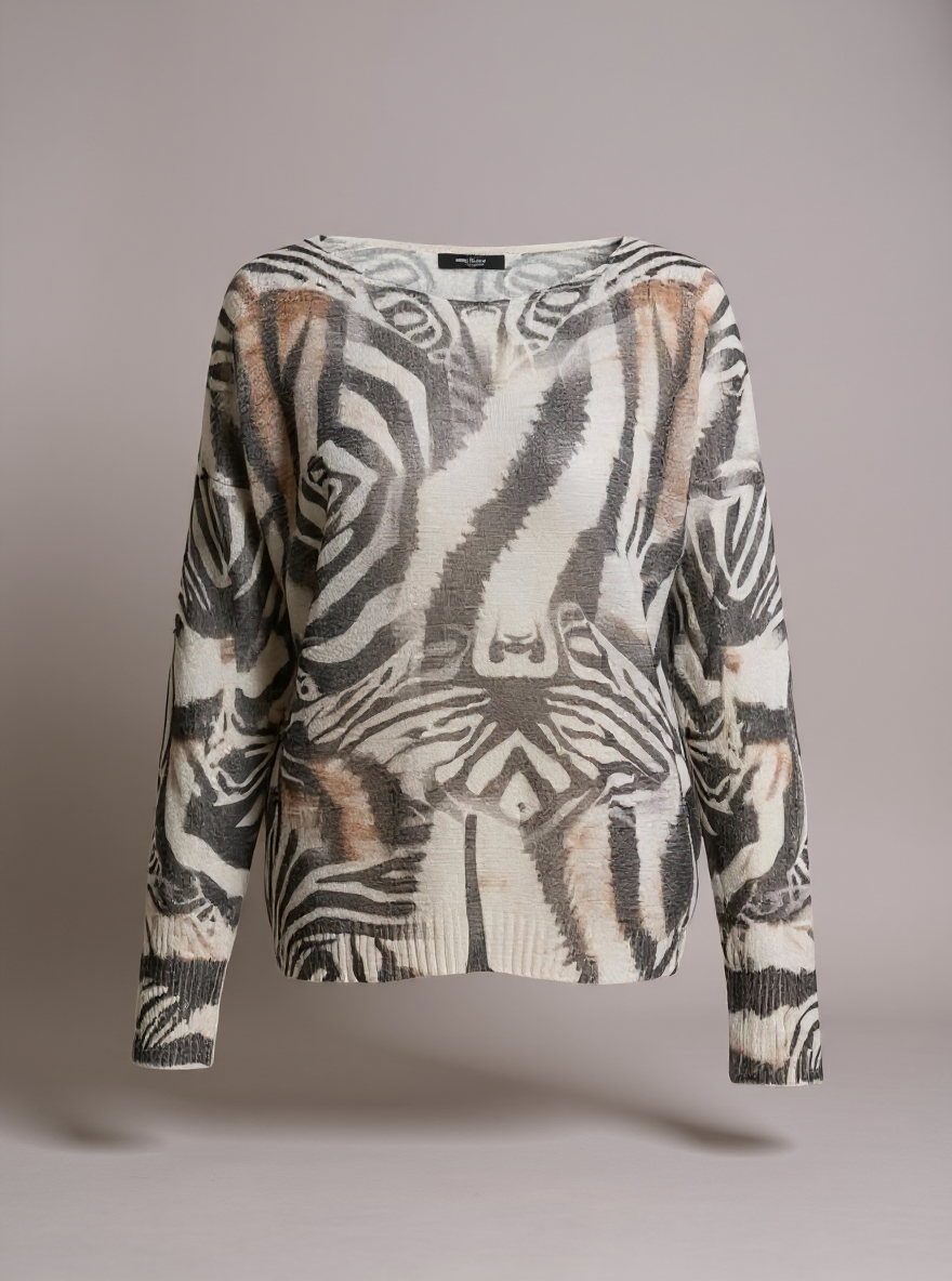 Dun truitje met tijger prints one size draagbaar tot mt 40
