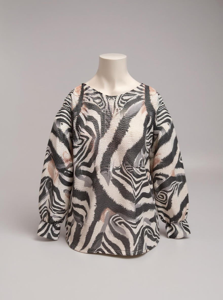 Dun truitje met tijger prints one size draagbaar tot mt 40