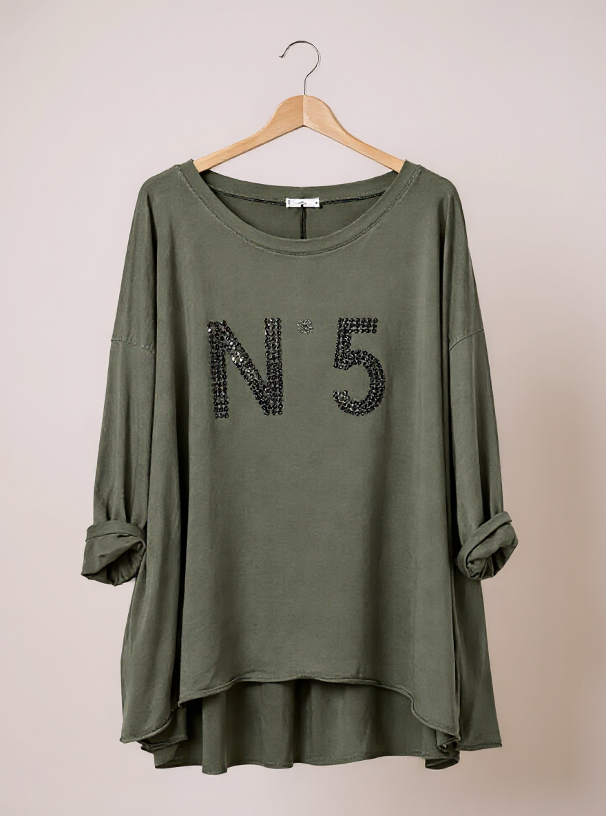 Longsleeve Legergroen Studds N.5 one size passend tot maat 46