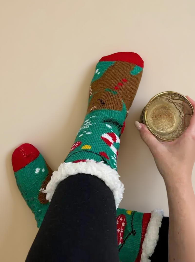 Heerlijk warme Kerst Slofsokken