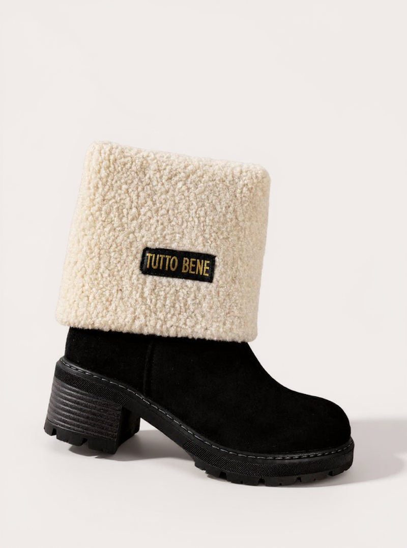 Tuto Bene Teddy omslag Boot Laars Zwart 2 looks in 1 laars