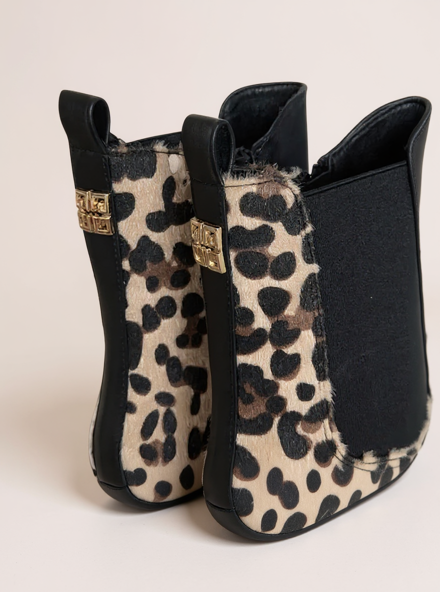 Luipaardprint Chelsea-Boots