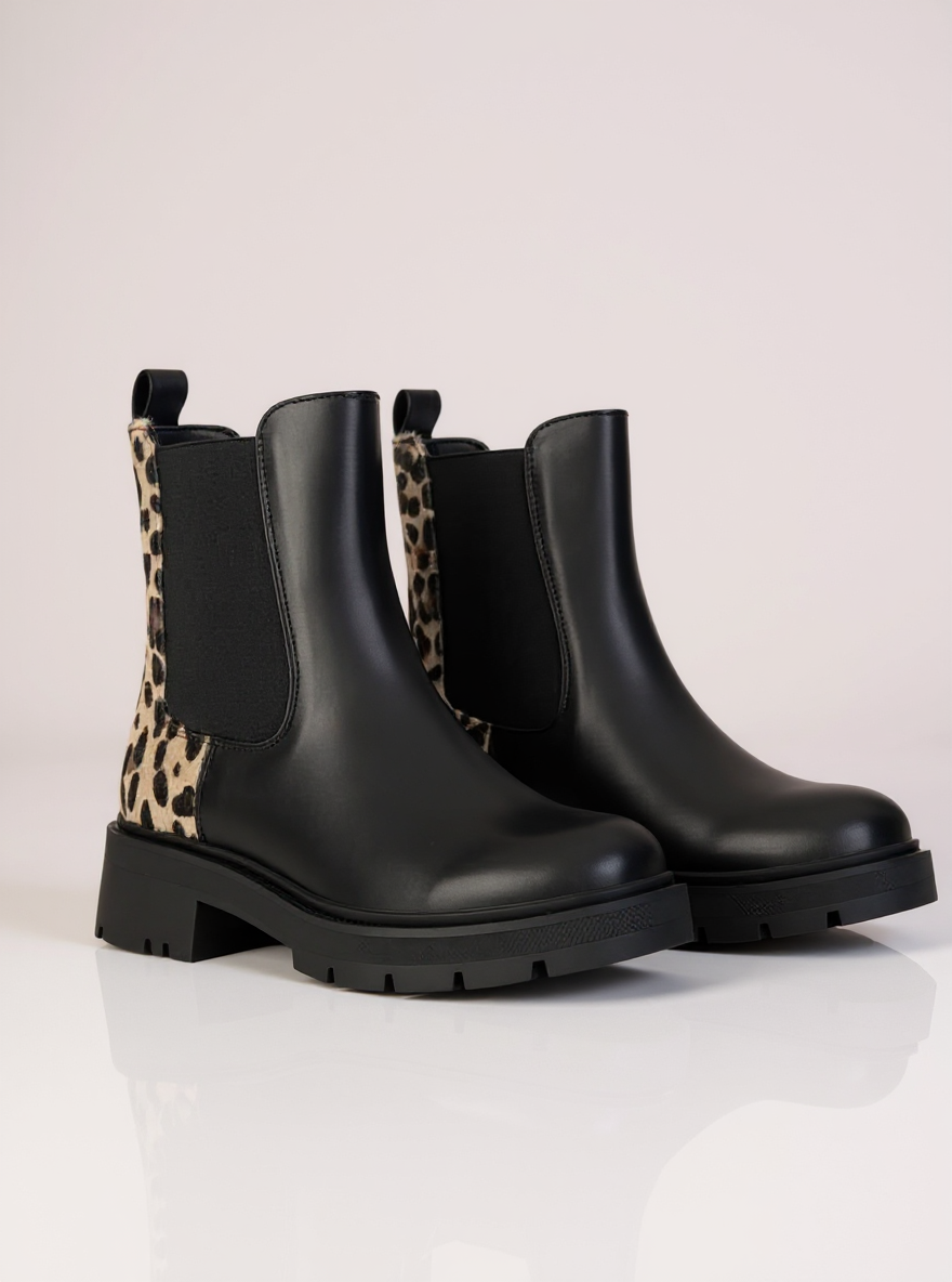 Luipaardprint Chelsea-Boots