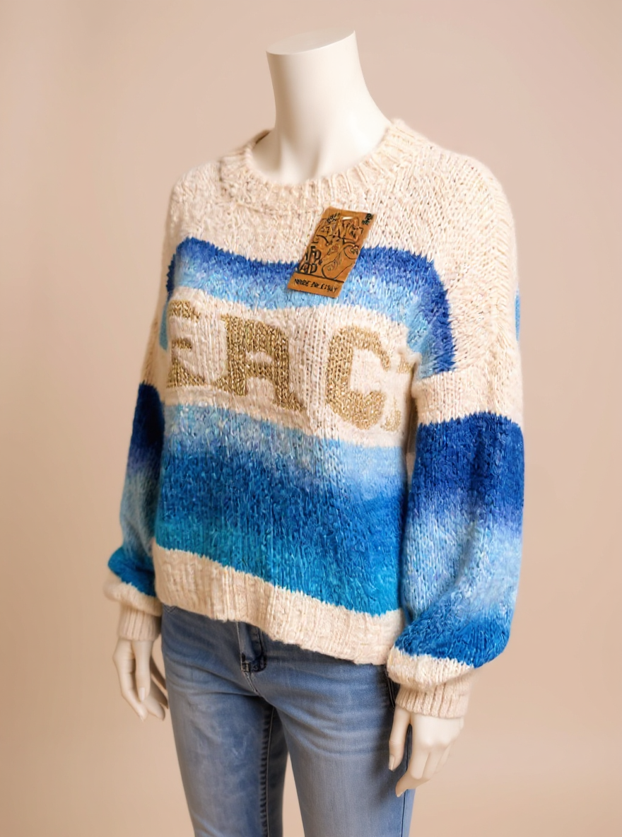 Peace trui Blauw, One size