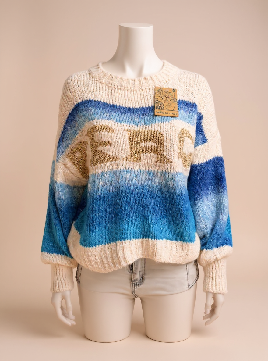 Peace trui Blauw, One size