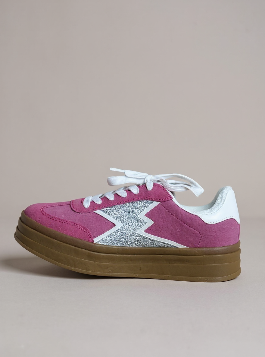 Trendy Roze Sneaker Bliksemschicht