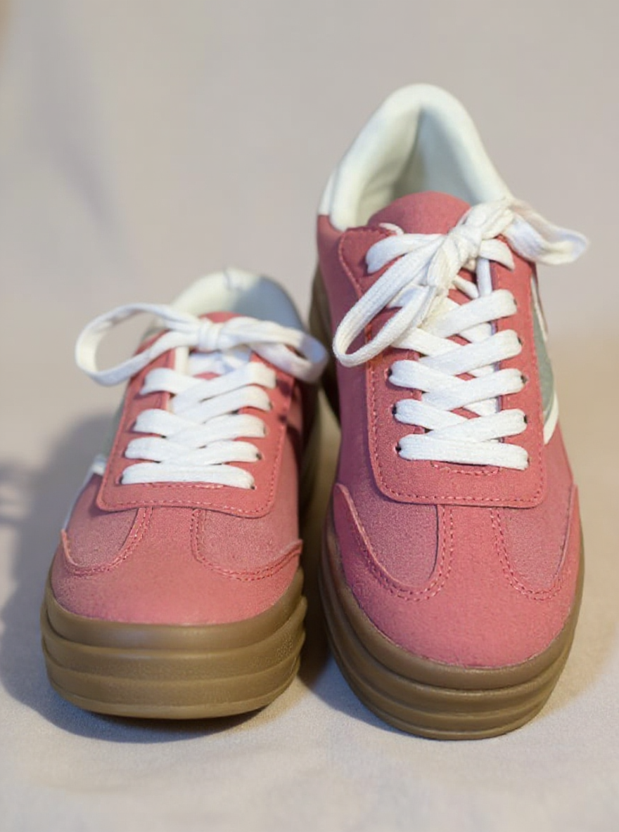 Trendy Roze Sneaker Bliksemschicht