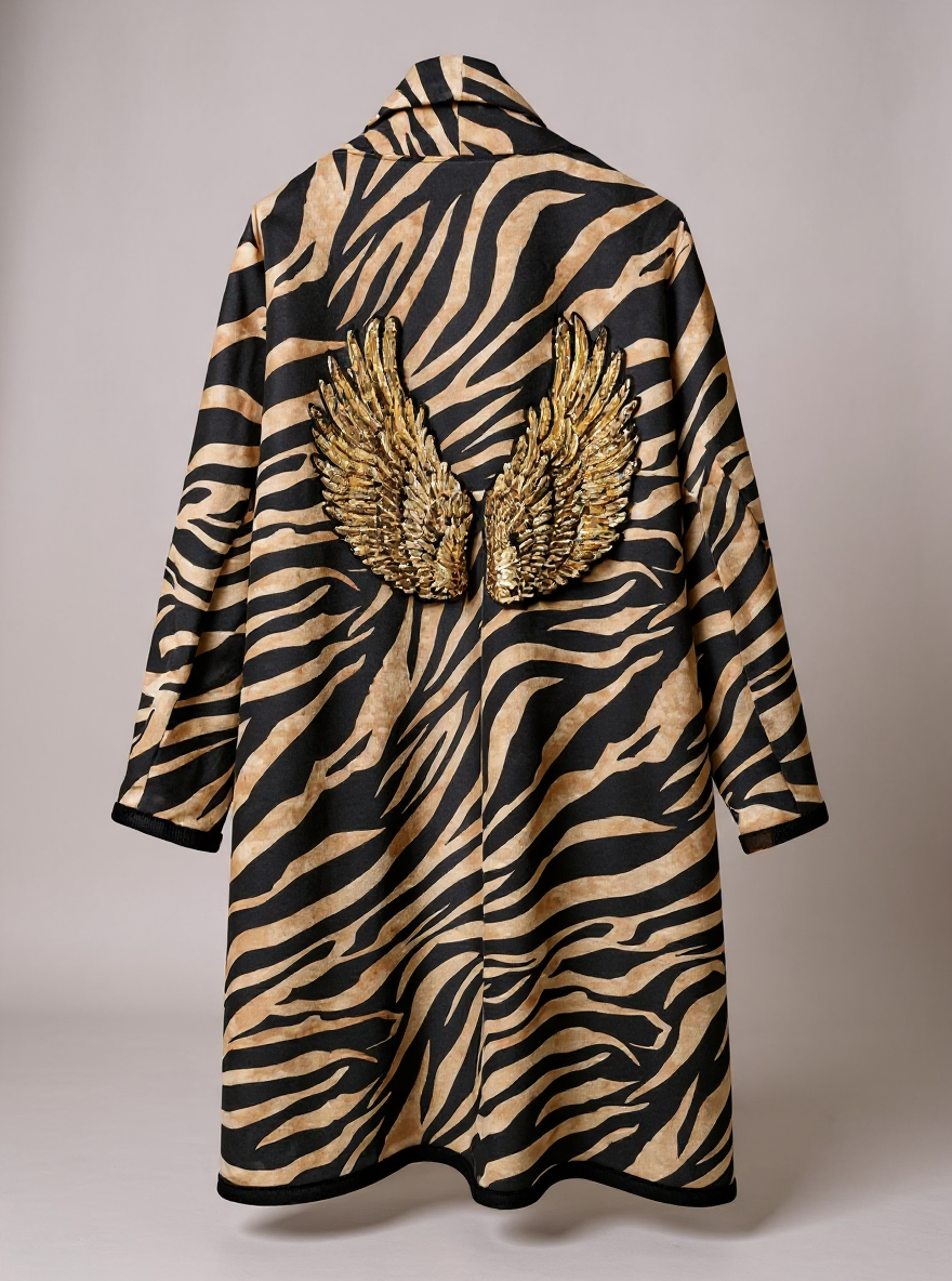 Suedine Angel Wing Long jasje draagbaar tot 42/44