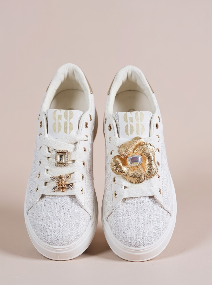 Embleem Sneakers Beige Rose