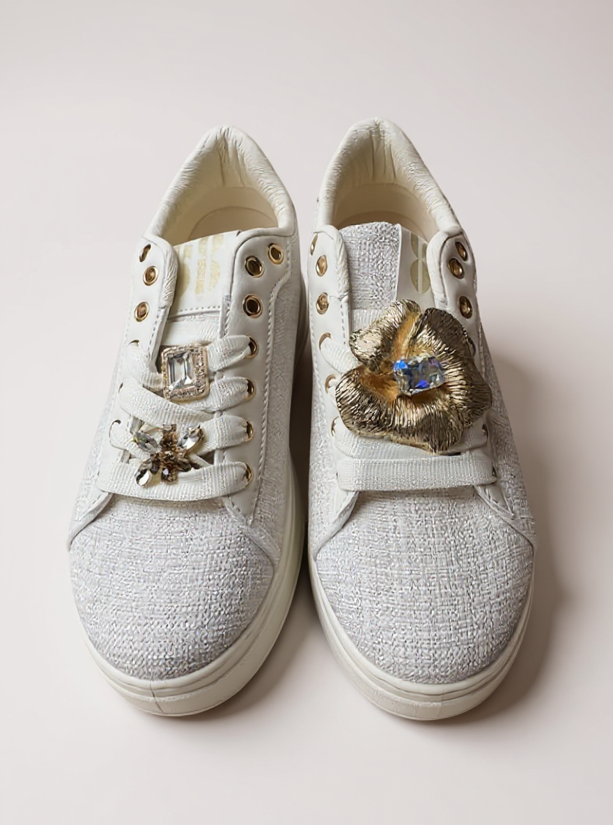 Embleem Sneakers Beige Rose