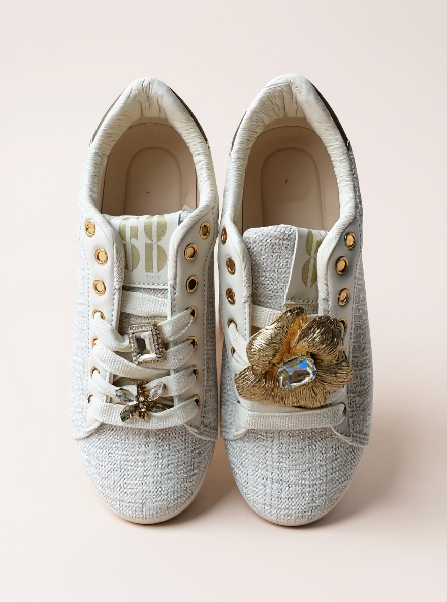 Embleem Sneakers Beige Rose