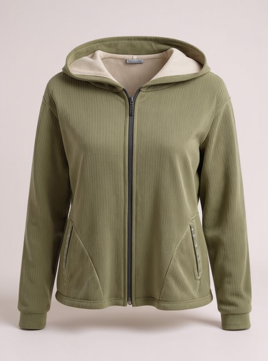 Oversizede Groene fluweel Clarice lange Jas