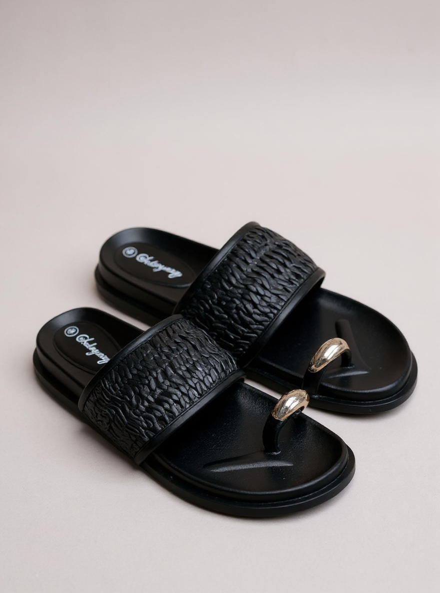 Teenslippers Rio Black