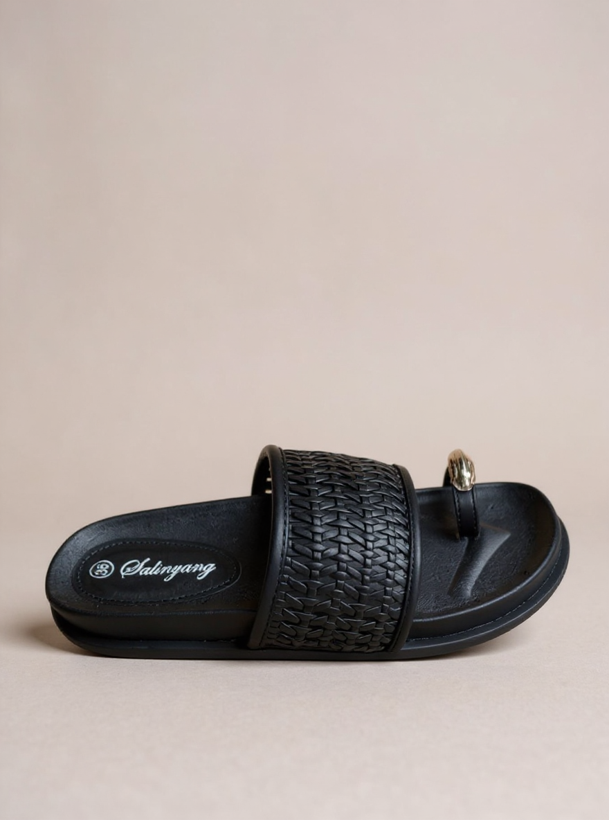 Teenslippers Rio Black