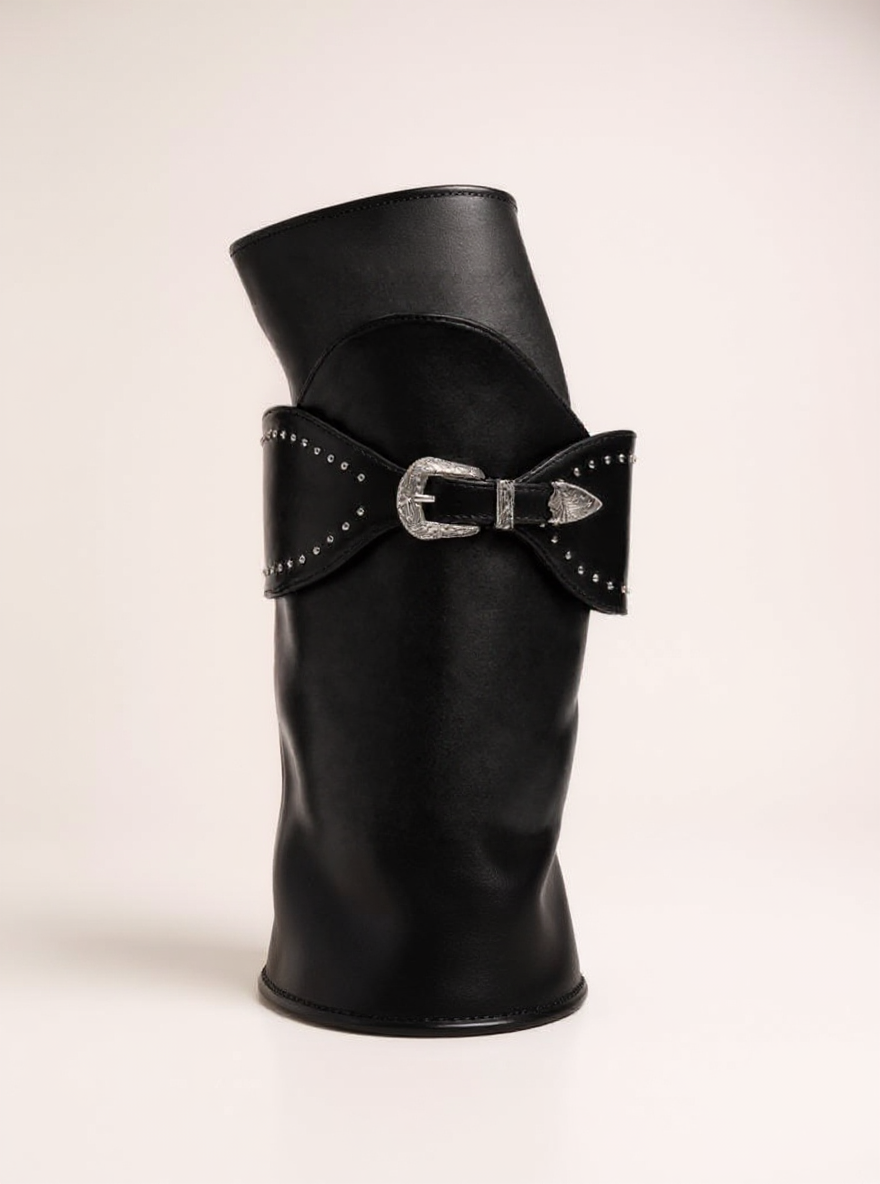 Stoere hoge Bikerboots met brede band