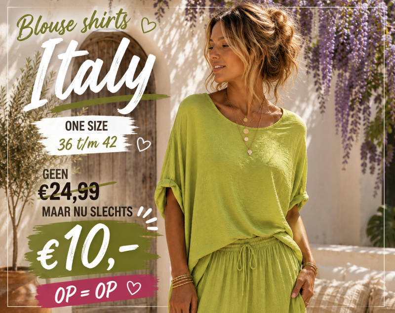 Blouse shirts Italy, one size 36 t/m 42