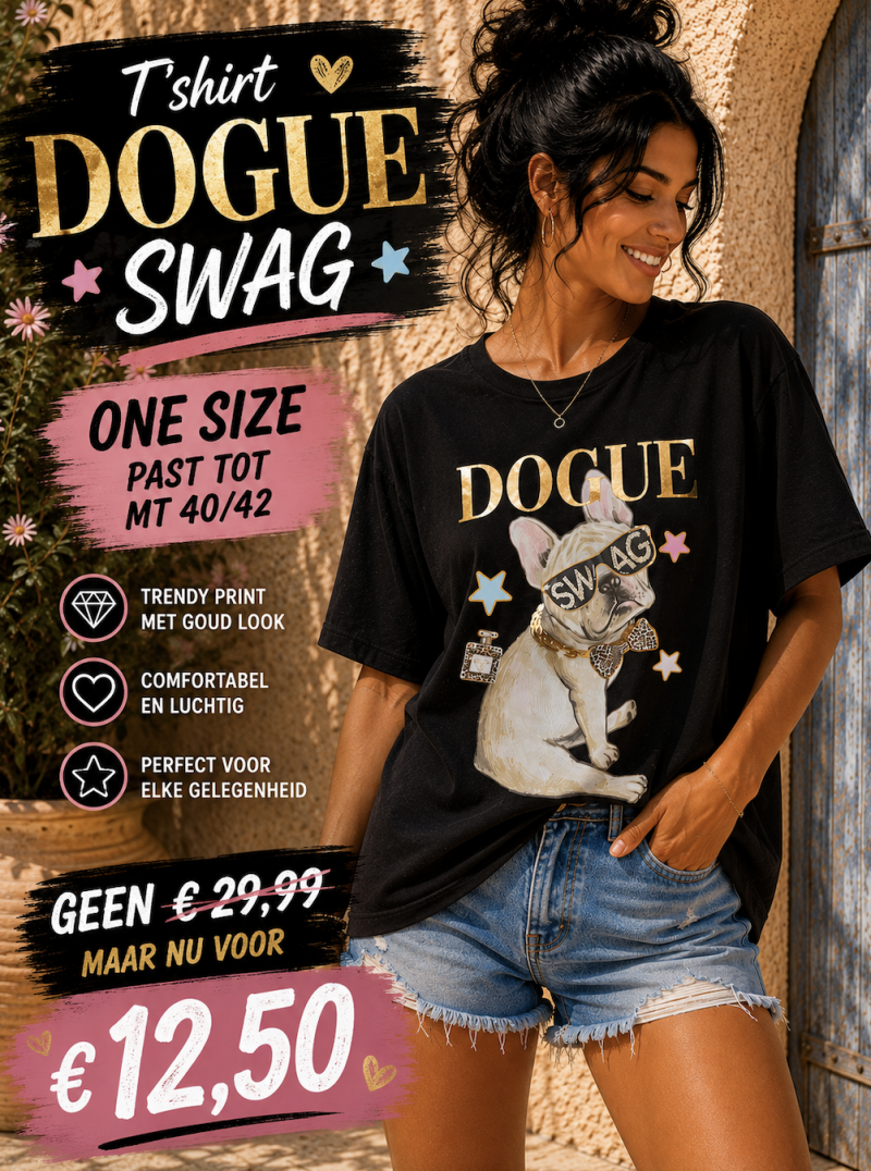 T'shirt " Dogue" swag One Size past tot mt 40/42